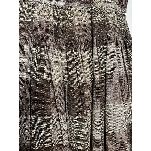 Carole Little for Saint Tropez West Midi Skirt SZ 6 Plaid Boho Chic Y2K - Picture 2 of 12